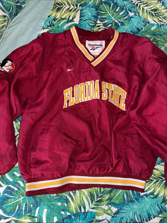 Reebok Jackets & Blazers - Vintage Reebok Maroon & Gold Florida State Pullover FSU XS